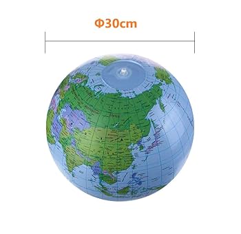 地球儀／くにキャラ／知育玩具／▶地球儀 2個・タッチフォン 1個・図鑑取説 1冊 Amazon.co.jp: ビーチボール地球儀 2 個セット 世界地図 知力